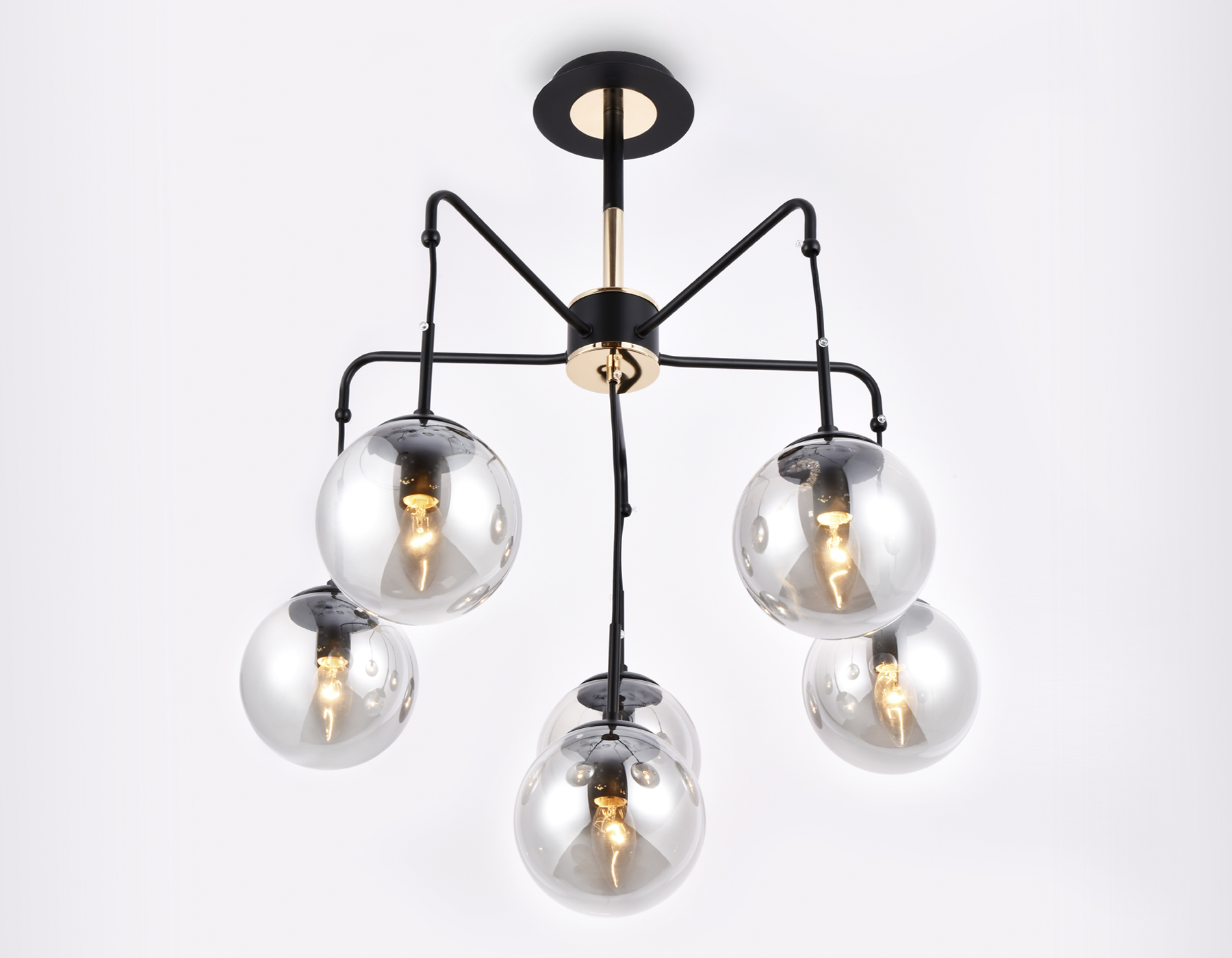 Подвесная люстра Ambrella TR9030/6  черный/дымчатый E14 max 40W D620*760